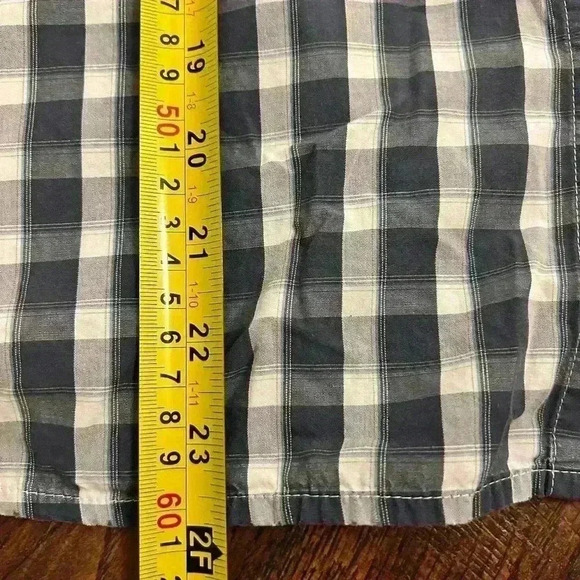 Vintage Talbots Womand Plus Size Women’s 16W Blue/Grey Plaid Button Down Blouse - Picture 8 of 10